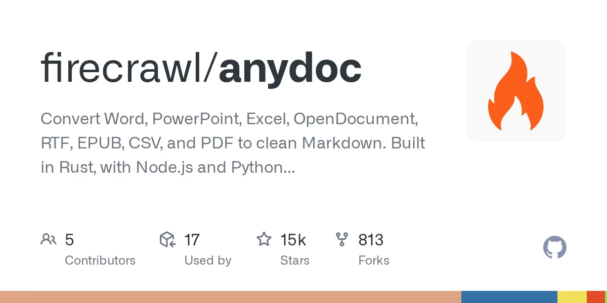 AnyDoc:強大的多格式文件轉 Markdown 工具,Rust 高效開發